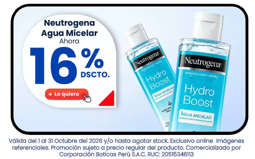 Catálogo Boticas Perú | Excelente oferta para cazadores de gangas | 2026-10-01T00:00:00.000Z - 2026-10-31T00:00:00.000Z