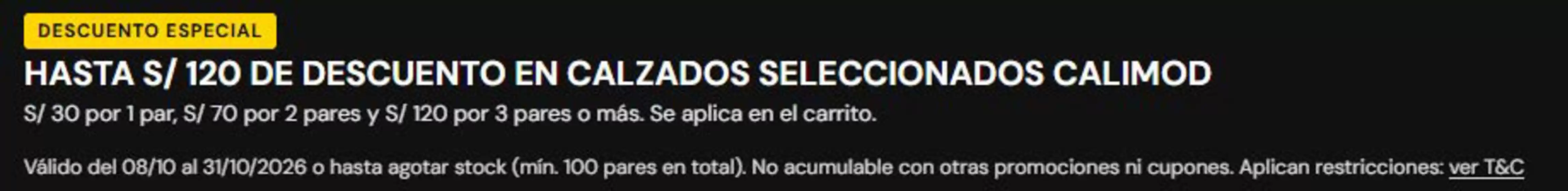 Catálogo CaliMod | Descuento especial  | 2026-10-13T00:00:00.000Z - 2026-10-31T00:00:00.000Z