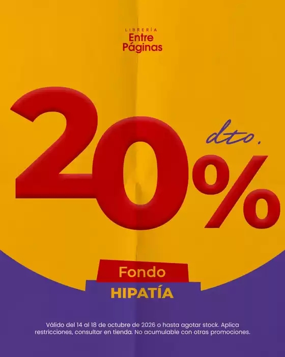 Catálogo Entre Páginas | 20%dto | 2026-10-15T00:00:00.000Z - 2026-10-18T00:00:00.000Z