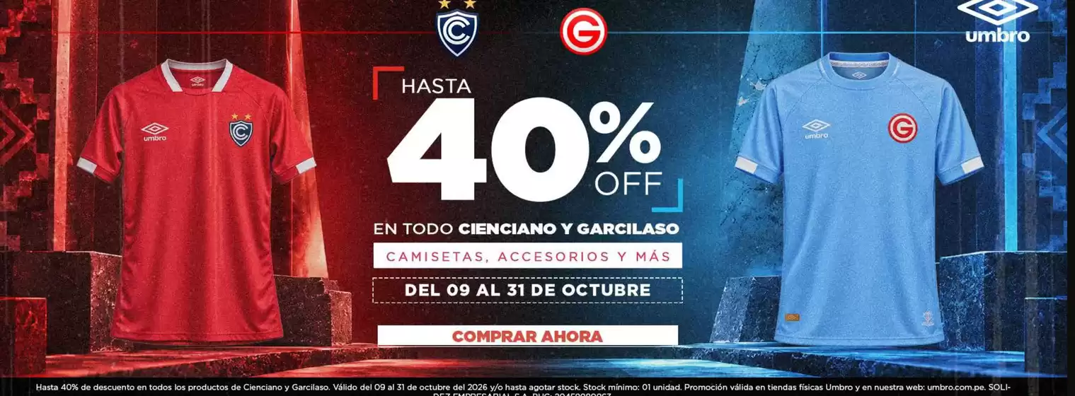 Catálogo Umbro | Hasta 40%off  | 2026-10-16T00:00:00.000Z - 2026-10-31T00:00:00.000Z