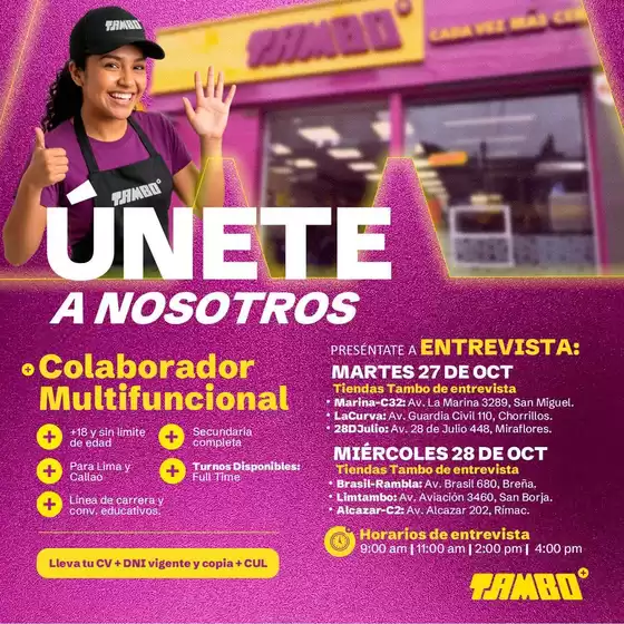 Catálogo Tambo en Punta Hermosa | Descubre ofertas atractivas | 2026-10-27T00:00:00.000Z - 2026-10-28T00:00:00.000Z