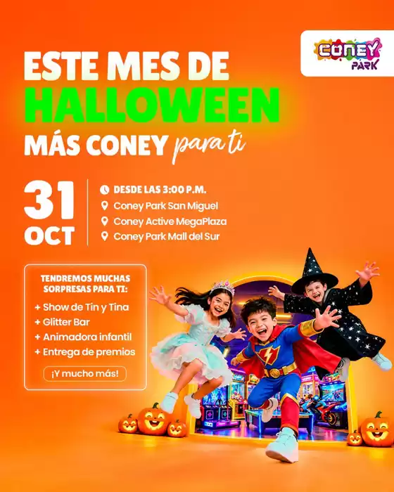 Catálogo Coney Park | Este mes de halloween mas coney para ti | 2026-10-26T00:00:00.000Z - 2026-10-31T00:00:00.000Z