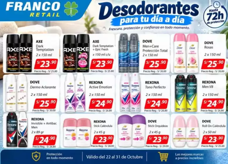 Catálogo Franco Supermercado | Desodrantes para tu dia a dia | 2026-10-26T00:00:00.000Z - 2026-10-31T00:00:00.000Z