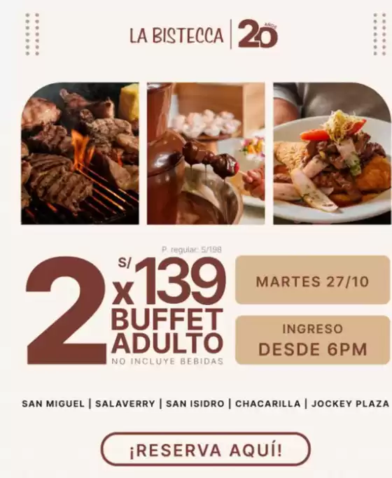 Catálogo La Bistecca | Este martes | 2026-10-26T00:00:00.000Z - 2026-10-27T00:00:00.000Z