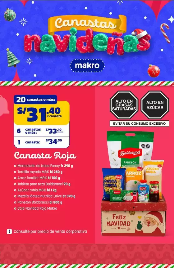 Catálogo Makro | Volante canastas navidadeñas 2026 | 2026-10-27T00:00:00.000Z - 2026-11-10T00:00:00.000Z