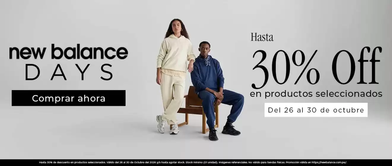 Catálogo New Balance | Hasta 30%off  | 2026-10-27T00:00:00.000Z - 2026-10-30T00:00:00.000Z