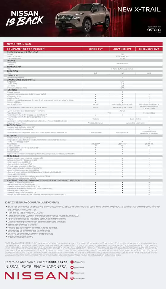 Catálogo Nissan | Ft x trail 27102026 | 2026-10-28T00:00:00.000Z - 2026-11-11T00:00:00.000Z