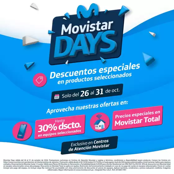 Catálogo Movistar | Movistar Days | 2026-10-28T00:00:00.000Z - 2026-10-31T00:00:00.000Z