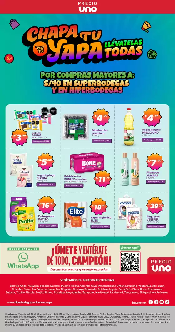 Catálogo Hiperbodega Precio Uno | Ofertas y promociones actuales | 2025-09-29T00:00:00.000Z - 2025-10-13T00:00:00.000Z