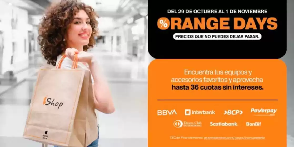 Catálogo iShop | Orange Days | 2026-10-30T00:00:00.000Z - 2026-11-01T00:00:00.000Z