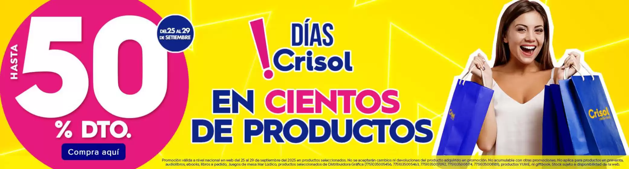 Catálogo Crisol | Dias crisol  | 2025-09-29T00:00:00.000Z - 2025-09-29T00:00:00.000Z