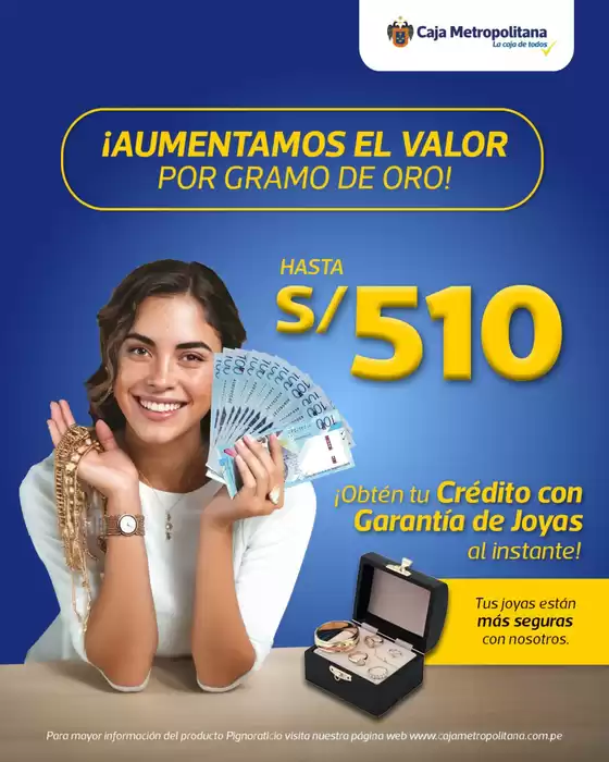 Catálogo Caja Metropolitana | Aumentamos el valor por gramo de oro | 2025-09-29T00:00:00.000Z - 2025-10-12T00:00:00.000Z