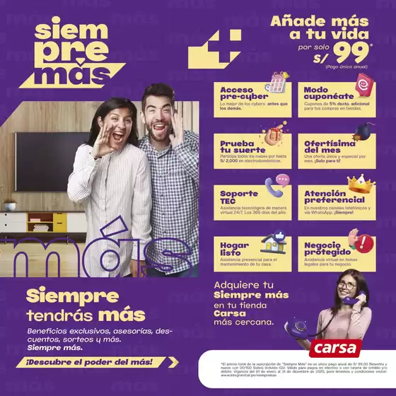 Catálogo Carsa | Siempre más | 2025-01-01T00:00:00.000Z - 2025-12-31T00:00:00.000Z