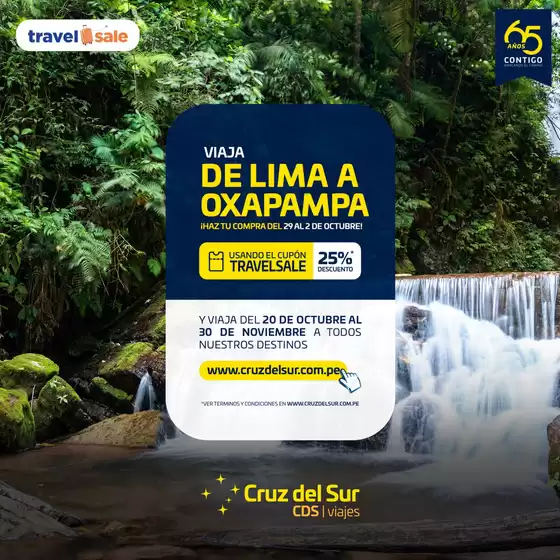 Catálogo Cruz Del Sur | Viaja de lima a oxapampa  | 2025-10-02T00:00:00.000Z - 2025-10-02T00:00:00.000Z