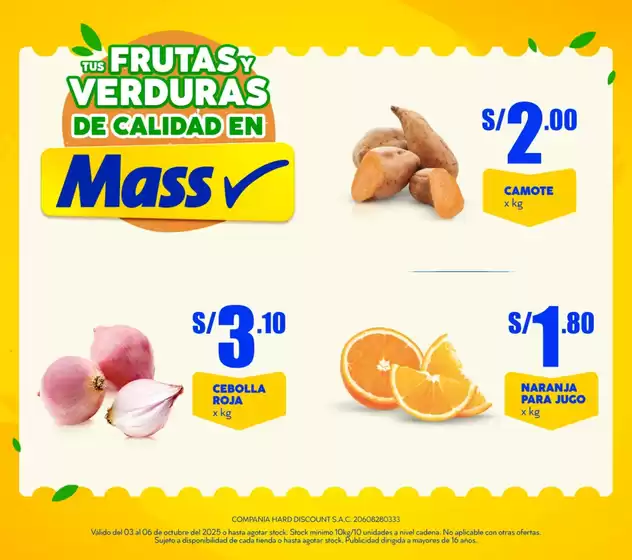 Catálogo Mass | DEL CAMPO A TU BARRIO | 2025-10-03T00:00:00.000Z - 2025-10-06T00:00:00.000Z