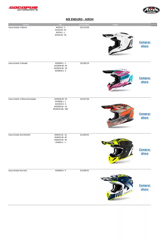 Catálogo Socopur | AIROH MX ENDURO 1 | 2025-10-06T00:00:00.000Z - 2025-10-20T00:00:00.000Z