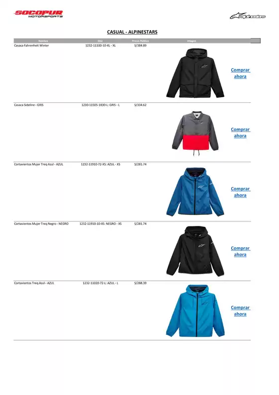 Catálogo Socopur | ALPINESTARS CASUAL | 2025-10-06T00:00:00.000Z - 2025-10-20T00:00:00.000Z