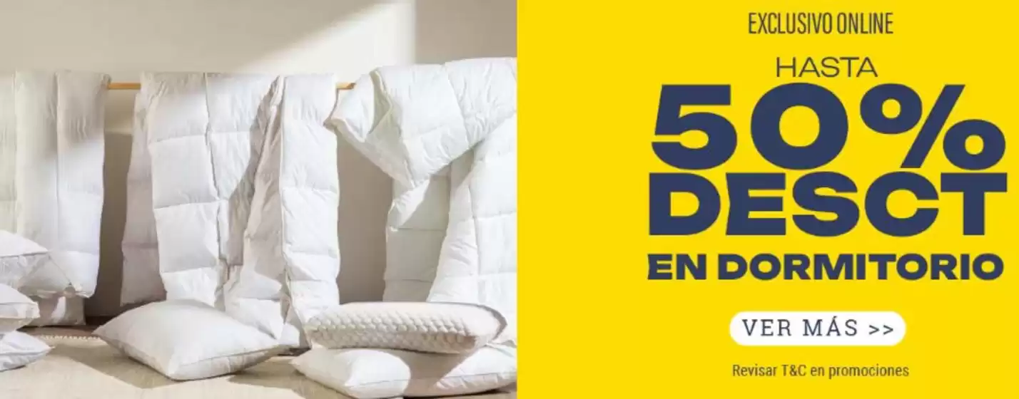 Catálogo Casaideas | Hasta 50% desct en dormitorio | 2025-10-06T00:00:00.000Z - 2025-10-18T00:00:00.000Z