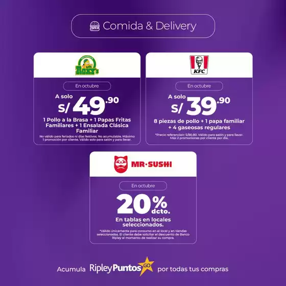 Conoce las promos de octubre!