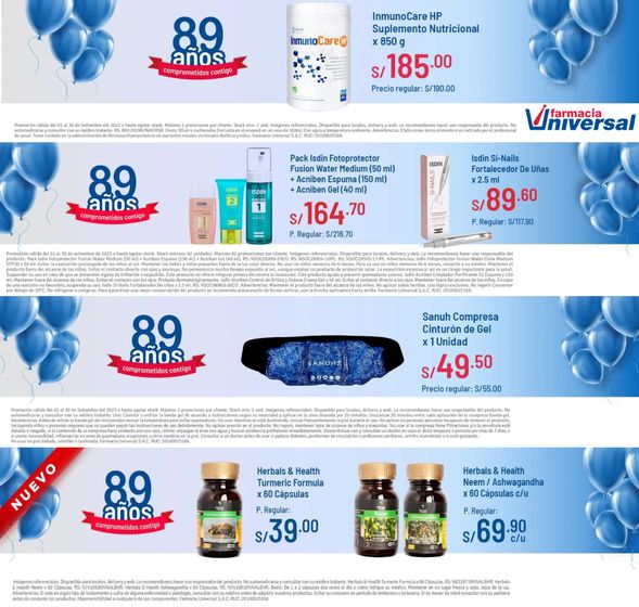 Catálogo Farmacia Universal | Ofertas Farmacia Universal | 2023-09-25T00:00:00.000Z - 2023-09-30T00:00:00.000Z