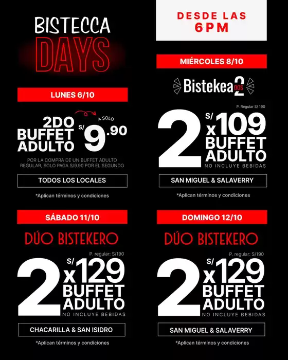 Catálogo La Bistecca | Bistecca Days ! | 2025-10-06T00:00:00.000Z - 2025-10-12T00:00:00.000Z