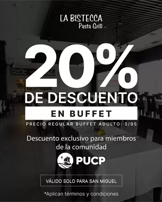Catálogo La Bistecca | 20%de descuento en buffet  | 2025-10-08T00:00:00.000Z - 2025-10-19T00:00:00.000Z