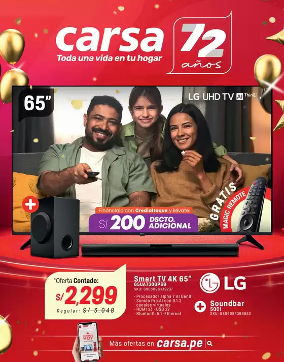 Catálogo Carsa en Tacna | Excelente oferta para cazadores de gangas | 2025-10-14T00:00:00.000Z - 2025-10-28T00:00:00.000Z