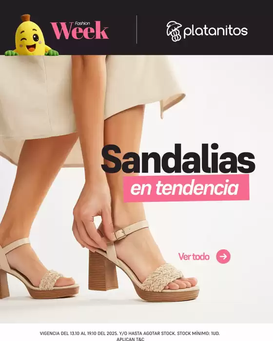 Catálogo Platanitos | Sandalias en tendencia  | 2025-10-14T00:00:00.000Z - 2025-10-19T00:00:00.000Z