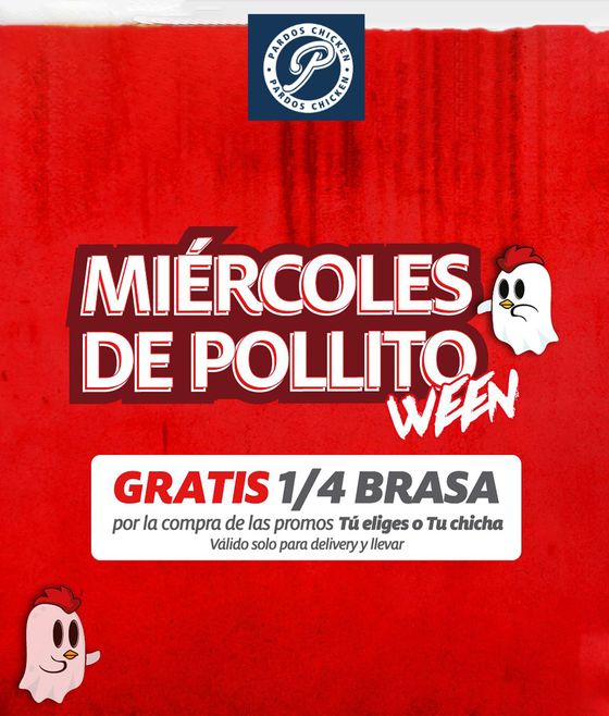 Catálogo Pardo's Chicken | Promos de Miércoles. | 2023-10-04T00:00:00.000Z - 2023-10-31T00:00:00.000Z