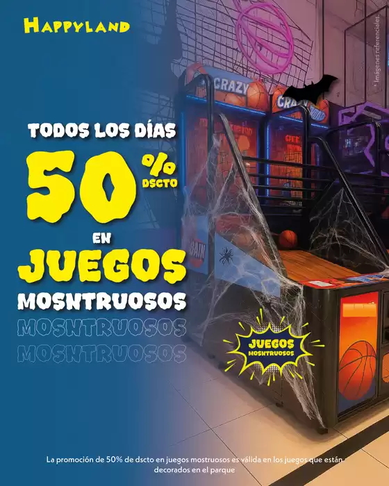 Catálogo Happyland | Todos los dias 50%dscto en juegos  | 2025-10-22T00:00:00.000Z - 2025-10-31T00:00:00.000Z
