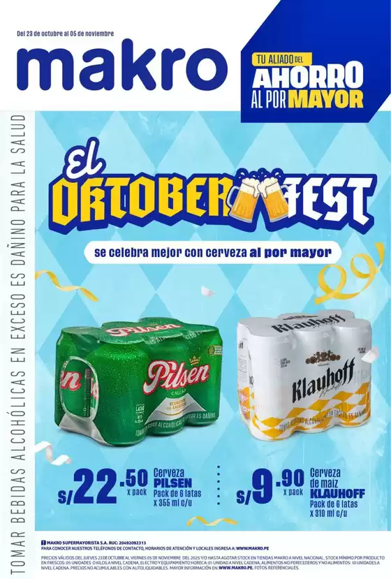 Catálogo Makro | Diptico Oktober fest Vig#22 | 2025-10-23T00:00:00.000Z - 2025-11-06T00:00:00.000Z