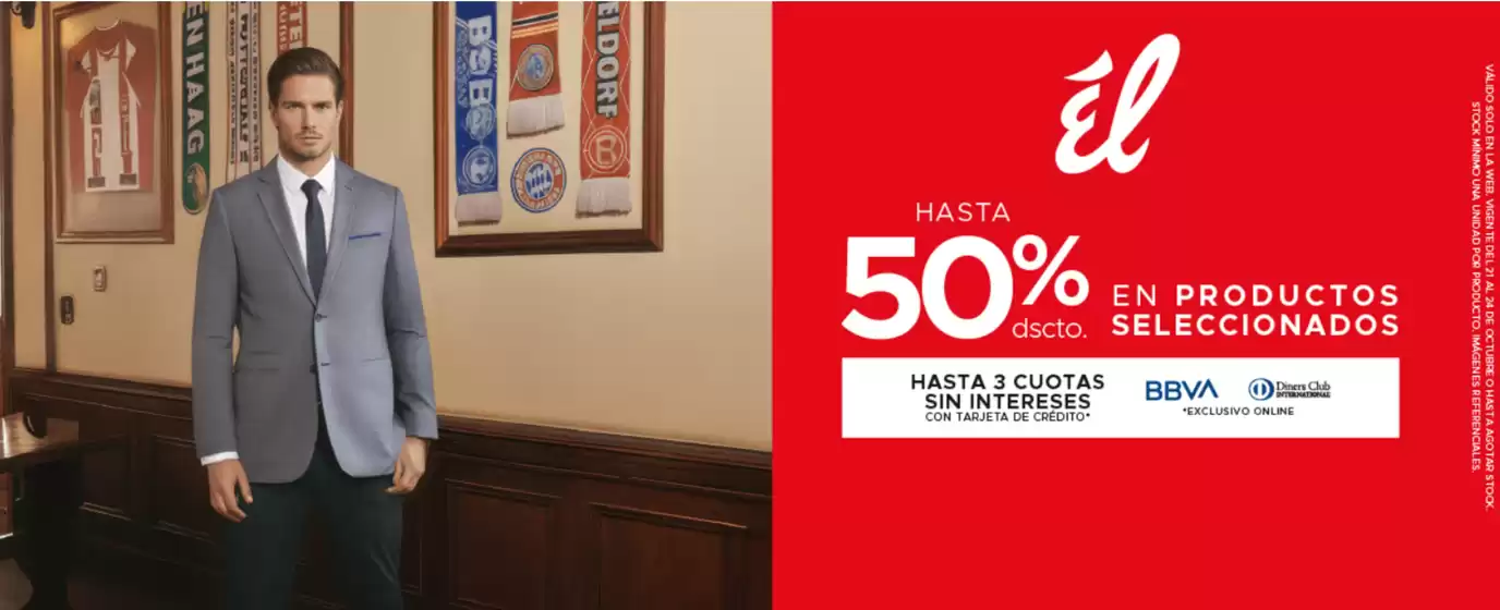Catálogo Tiendas Él | Hasta 50%dscto en productos seleccionados  | 2025-10-23T00:00:00.000Z - 2025-10-24T00:00:00.000Z