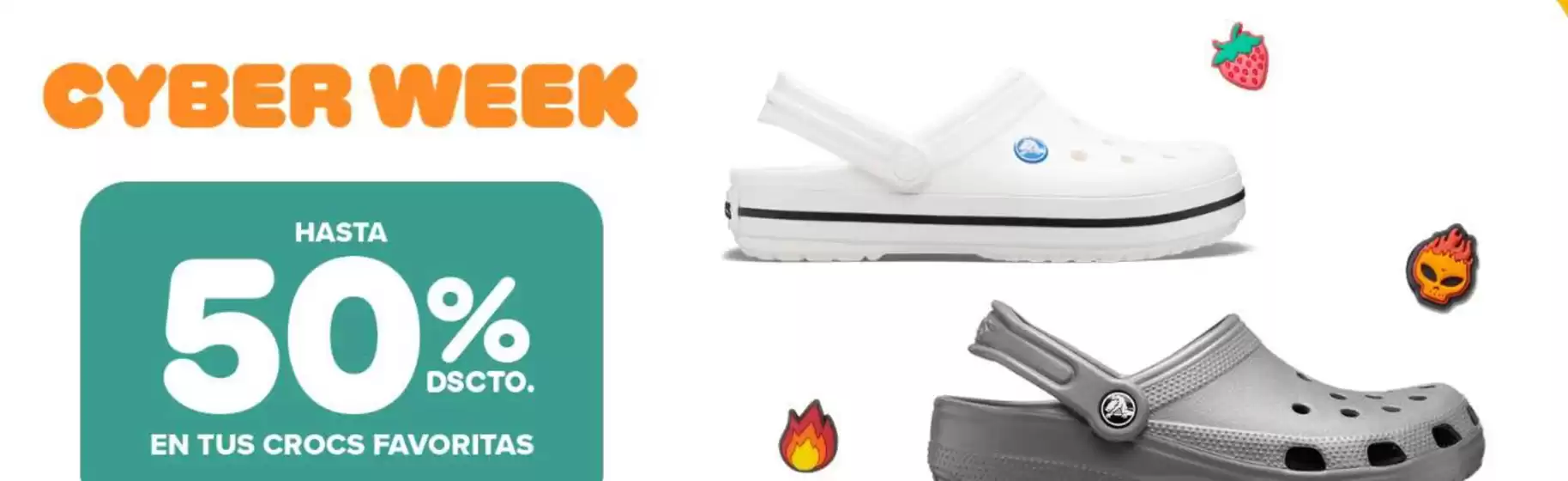Catálogo Crocs en Arequipa | Cyber Week  | 2025-10-27T00:00:00.000Z - 2025-10-31T00:00:00.000Z