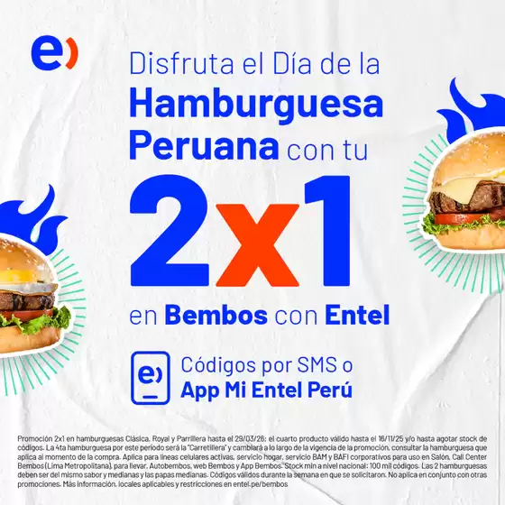 Catálogo Entel | Disfruta el dia de la hamburguesa  | 2025-10-31T00:00:00.000Z - 2025-11-16T00:00:00.000Z