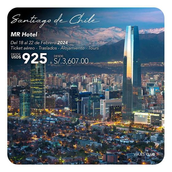 Catálogo Viajes Club | Santiago de Chile | 2024-02-18T00:00:00.000Z - 2024-02-22T00:00:00.000Z