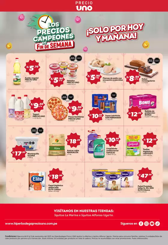 Catálogo Hiperbodega Precio Uno | Ofertas principales para todos los cazadores de gangas | 2025-11-08T00:00:00.000Z - 2025-11-09T00:00:00.000Z