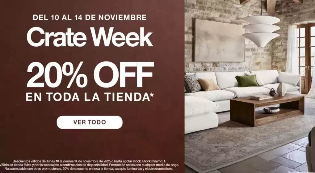 Catálogo Crate & Barrel | Crate Week  | 2025-11-12T00:00:00.000Z - 2025-11-14T00:00:00.000Z