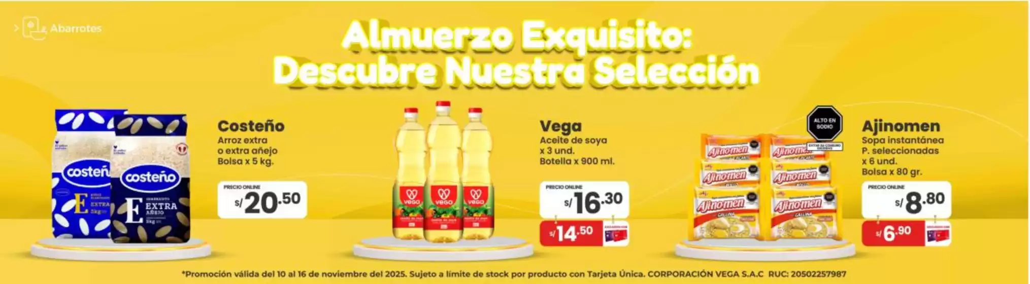 Catálogo Vega | Ofertas especiales para ti | 2025-11-10T00:00:00.000Z - 2025-11-16T00:00:00.000Z