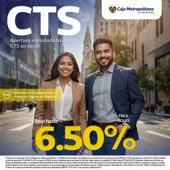 Catálogo Caja Metropolitana | Obten hasta 6.50% trea soles | 2025-11-25T00:00:00.000Z - 2025-12-21T00:00:00.000Z