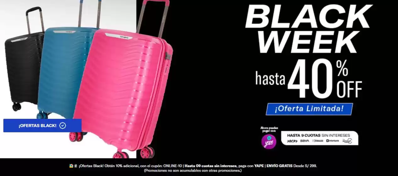 Catálogo Samsonite | Black Week  | 2025-11-27T00:00:00.000Z - 2025-11-30T00:00:00.000Z