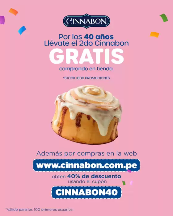 Catálogo Cinnabon | Obten 40% de descuento  | 2025-11-27T00:00:00.000Z - 2025-12-07T00:00:00.000Z