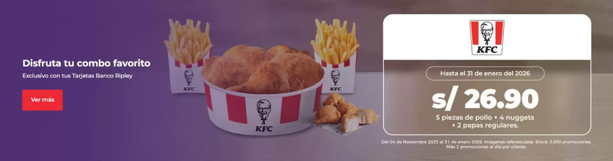 Catálogo Banco Ripley | Disfruta tu combo favorito | 2026-01-06T00:00:00.000Z - 2026-01-31T00:00:00.000Z