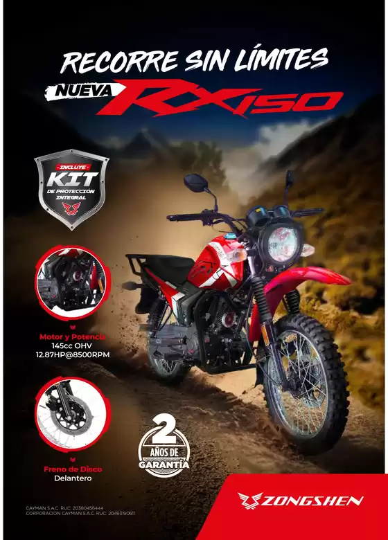 Catálogo Zongshen | Nueva Rx150 | 2026-01-08T00:00:00.000Z - 2026-12-31T00:00:00.000Z
