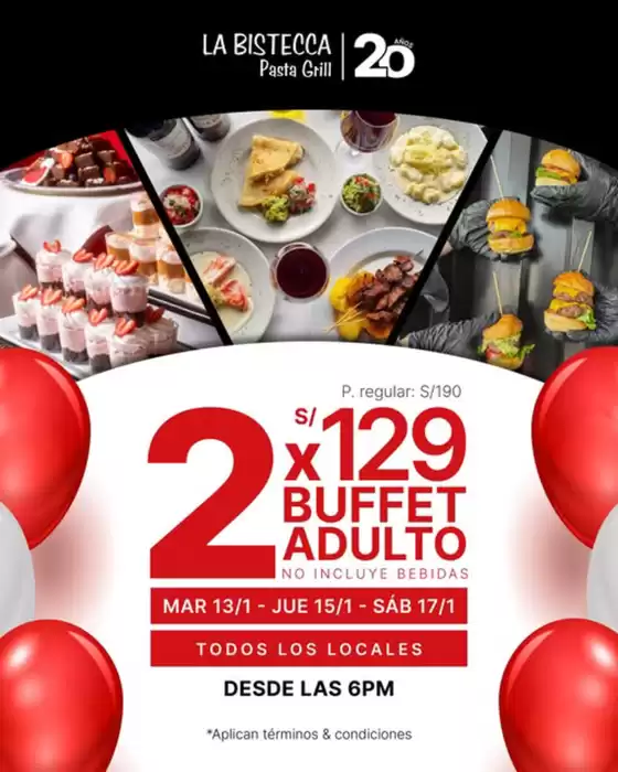 Catálogo La Bistecca | Buffet adulto  | 2026-01-15T00:00:00.000Z - 2026-01-17T00:00:00.000Z