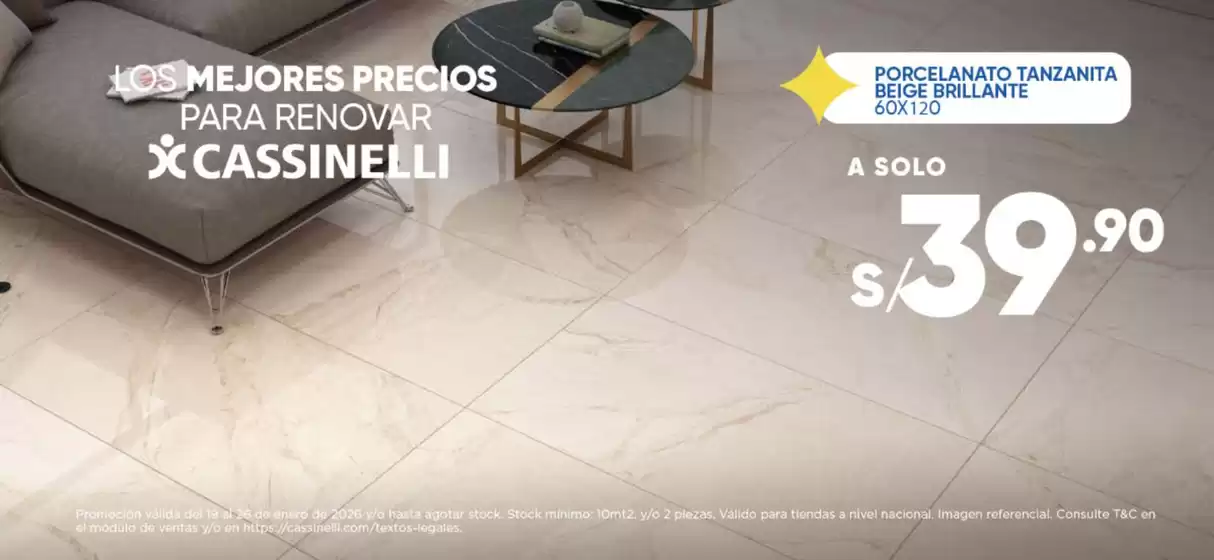 Catálogo Cassinelli | Los mejores precios para renovar  | 2026-01-23T00:00:00.000Z - 2026-01-26T00:00:00.000Z