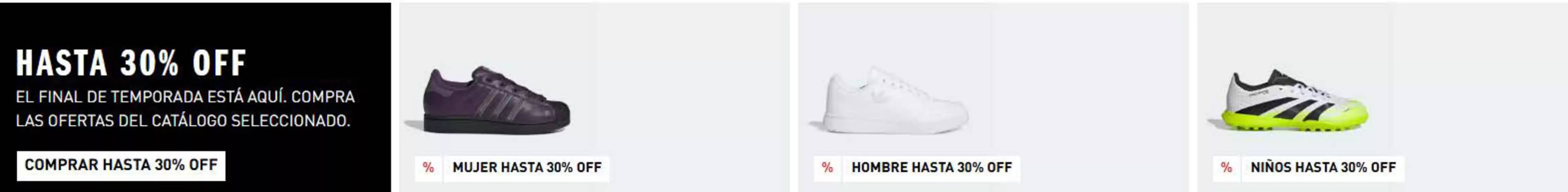 Catálogo ADIDAS | Hasta 30 % Off | 2026-01-26T00:00:00.000Z - 2026-02-15T00:00:00.000Z