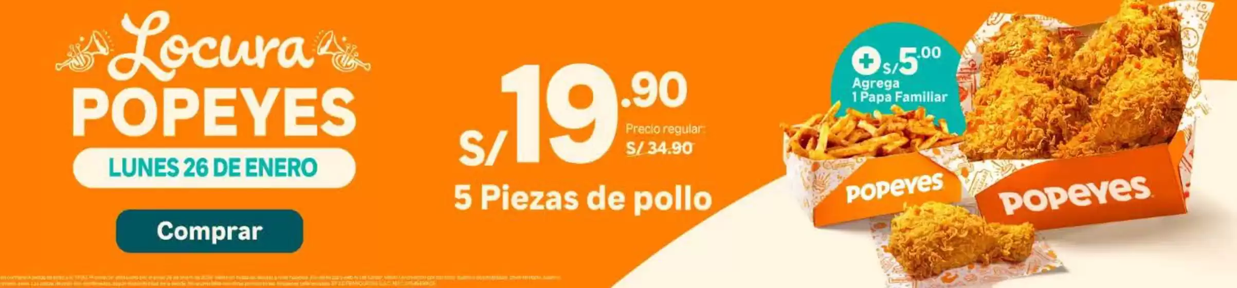 Catálogo Popeyes | Locura popeyes | 2026-01-26T00:00:00.000Z - 2026-01-26T00:00:00.000Z