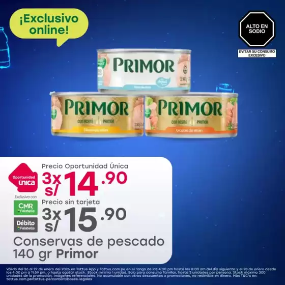 Catálogo Tottus en Pisco | Ofertas y gangas exclusivas | 2026-01-26T00:00:00.000Z - 2026-01-28T00:00:00.000Z