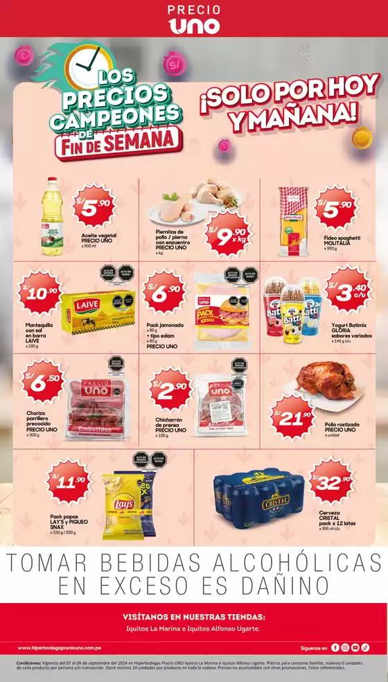 Catálogo Hiperbodega Precio Uno | Solo por Hoy y Mañana | 2024-09-09T00:00:00.000Z - 2024-09-09T00:00:00.000Z