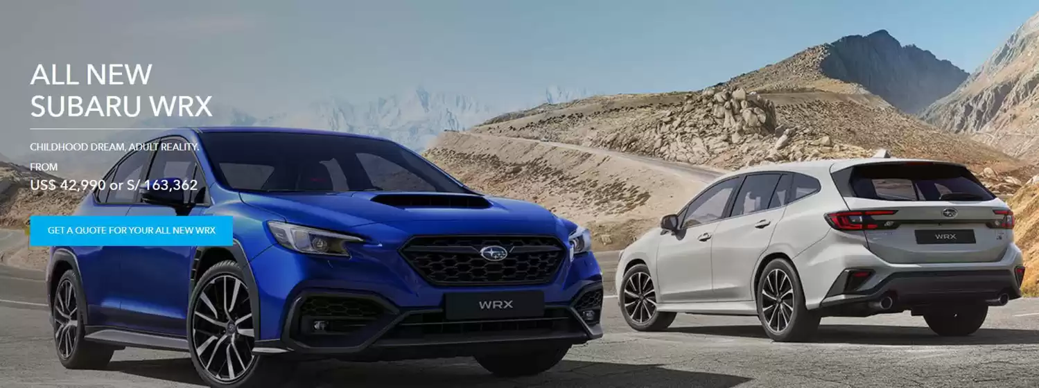 Catálogo Subaru | SUBARU WRX | 2026-01-29T00:00:00.000Z - 2026-06-30T00:00:00.000Z